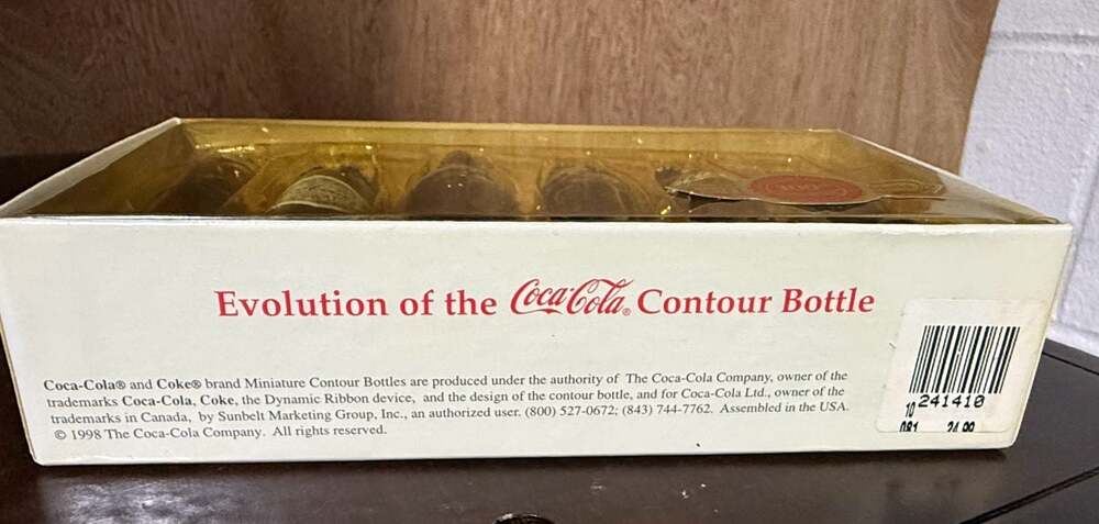 1998 Coca-Cola Evolution of the Contour Bottle Miniature Bottle Set - Picture 3 of 6